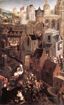 クリスチャン・イエス Painting - キリストの受難の場面 1470 詳細 1 左側宗教的ハンス メムリンク